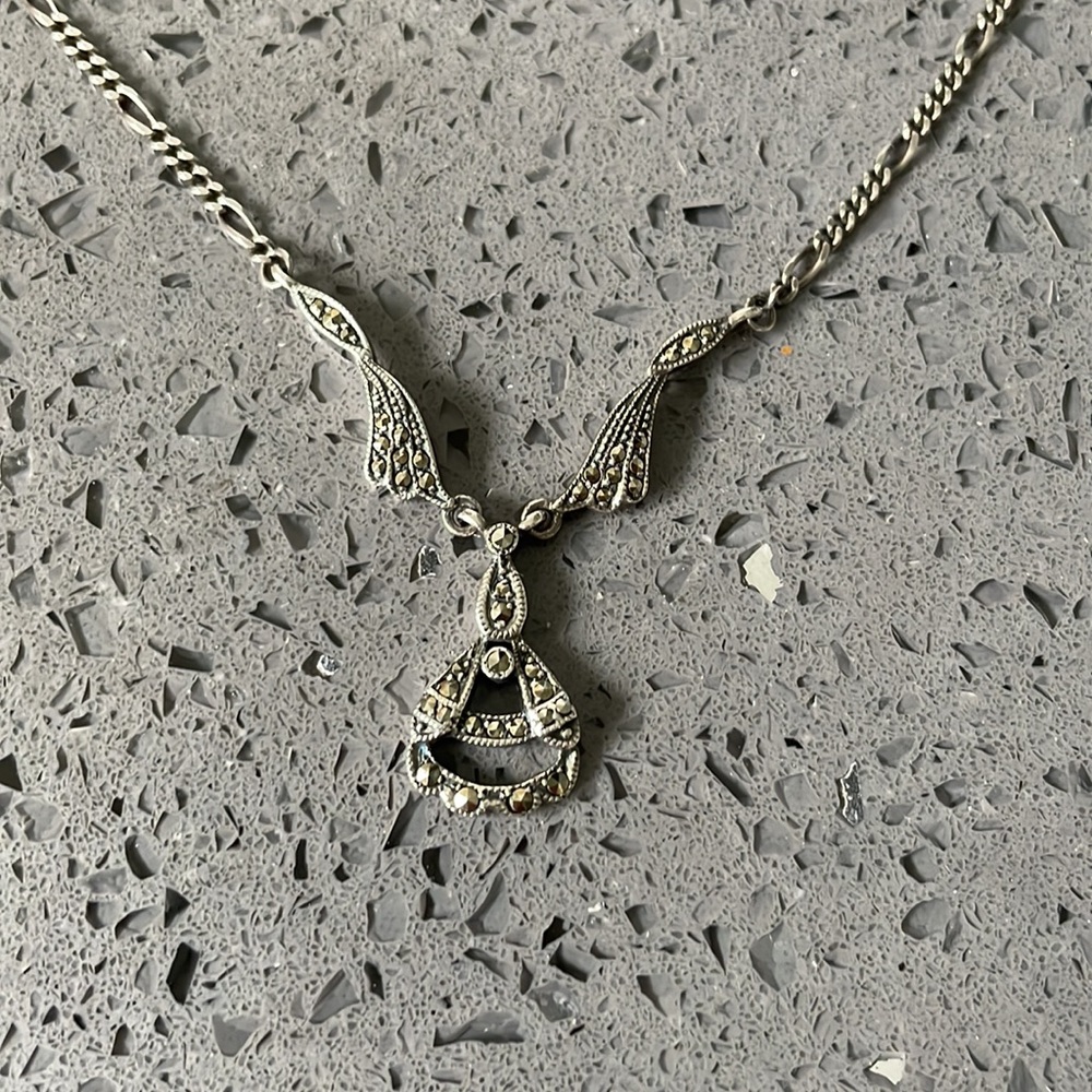 Sterling silver necklace, vintage